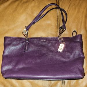Plum colored Coach tote